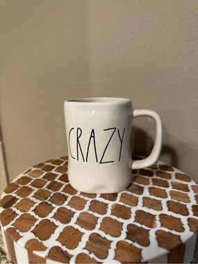 Rae Dunn White 'CRAZY' Ceramic Coffee Mug - Classic Home Dining